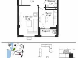 1 комн. квартира в ЖК «Көк Жайлау» с шикарной локацией