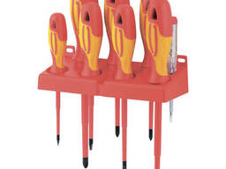 12950 Набор отверток диэлектрических до 1000 В, тестер, CrMo