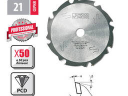Пильный диск с зубьями PCD 160x2,4/1,6x20 Z=8 A=10 Woodwork 21.160.08