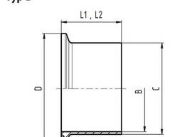 21205 Патубок-С-Кламп DN 1" - 6"
