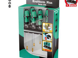 335/350/355/6 Набор отвёрток Wera Kraftform Plus Lasertip + подставка 05105622001