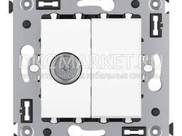 4400513 Розетка Tv Проходная В Стену, "Avanti", "Белое Облако"