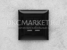 4402314 Телефонная Розетка Rj-12 В Стену Двойная, "Avanti", "Черный Квадрат"
