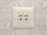 4405314 Телефонная Розетка Rj-12 В Стену Двойная, "Avanti", "Ванильная Дымка" - фото 2