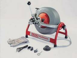 Барабанная прочистная машина Ridgid K-3800 с комплектом насадок и спиралей C-45