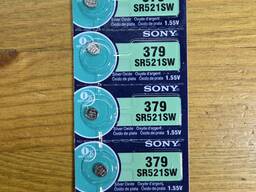 Батарейка "Sony" SR521SW 379 на наручные часы. Батарейки LR63, G0