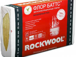 Базальтовая вата Rockwool Флор Баттс 1000х600х25 (минвата, стекловата, минплита)