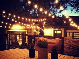 Гирлянды с лампами, гирлянды для летней площадки, гирлянды для кафе