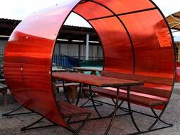 Беседка круглая из поликарбоната