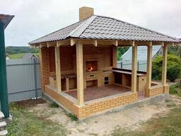 Беседка с барбекю-комплексом