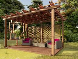 Беседка садовая деревянная