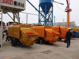 Бетононасос прицепной электрический HBT 50-13-5S, 50 м³/ч, с бетоноводами 100 м