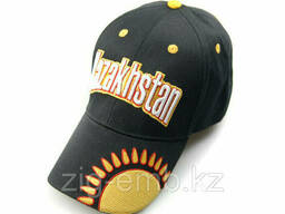 Бейсболка "Казахстан", черная с вышивкой
