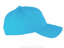Бейсболка "Классика" на металлической застежке Небесный, Кепка-Пятиклинка, 7
