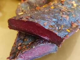 Билтонг - сыровяленое мясо конины, 40гр, вакуум.