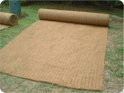 Биоматы для усиления склонов, защиты почвы от эрозии.