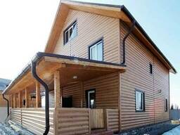 Блок-хаус металлический под имитацию бруса и бревна