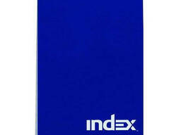 Блокнот, А7, 40л. , клетка, на гребне, ламинир. обложка, office classic, синий. INDEX