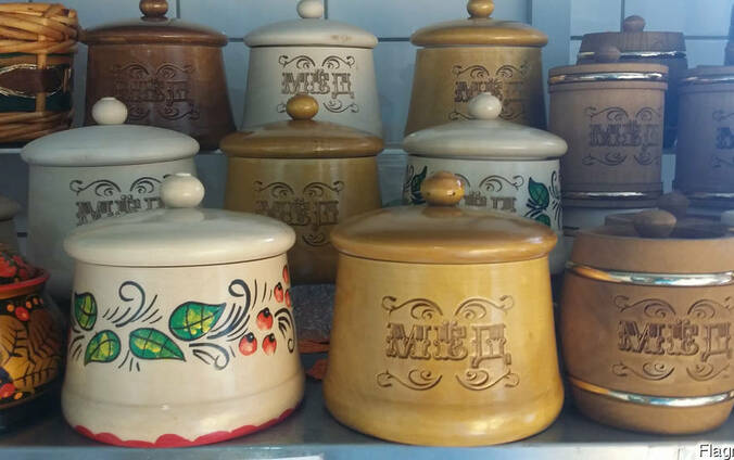 Бочонок из липы, туески из бересты