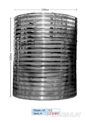 Емкость металлическая 25 кубов для воды