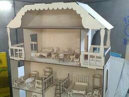 Большой кукольный домик мебель