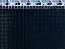 Бордюр из стеклянной мозаике Ezarri Cenefa 19 (Коллекция Cenefa, бело-синяя)