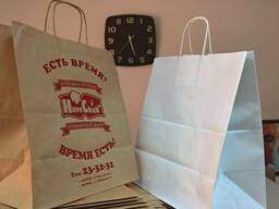 Бумажные пакеты с ручками и без. Нанесение любого рисунка.