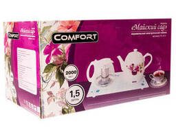 Чайник электрический из керамики «Майский сад» Comfort ТС-813 + заварочный чайник