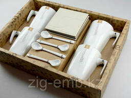 Чайный набор белый в подарочной упаковке