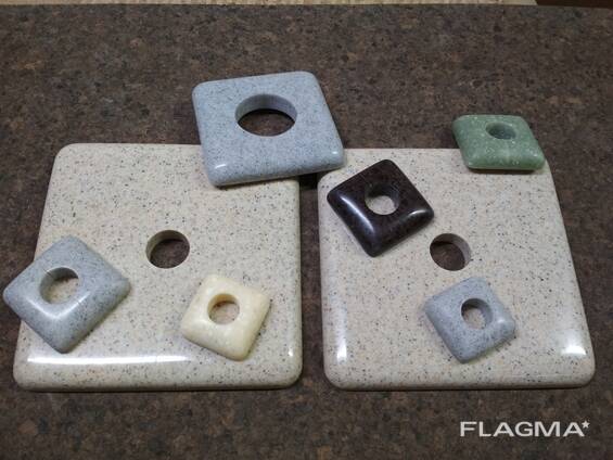 Декоративные накладки на трубы, одинарные. Искусственный камень.