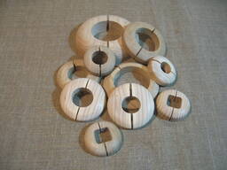 Декоративные накладки/розетки на трубы деревянные, одинарные