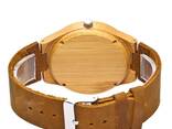 Деревянные наручные часы "Redear". Гипоаллергенные. Кожаный ремешок - фото 3