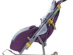 Детские Санки-коляска «Ника Детям 4». Цвет фиолетовый