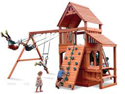 Детский игровой комплекс "Премиум" игровая площадка из дерева кедр