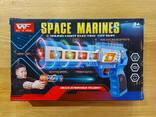 Детский Игрушечный пластиковый пистолет Space Marines. Лазер музыка. - фото 1