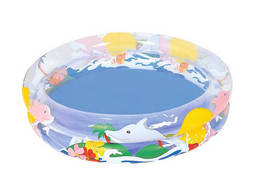 Детский надувной бассейн Морская жизнь 91 х 20 см, Bestway