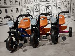 Детский трехколесный велосипед Harley Davidson. Музыкальный|Фара горит