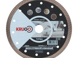 Диск алмазный турбо по граниту 180x2,4x22,23 мм Krugo RTB07A+