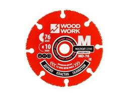 Диск отрезной для УШМ 76x10 мм Woodwork MD-76