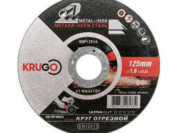 Диск отрезной по металлу 125x1,6x22 мм Krugo KQP12516