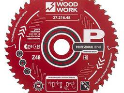 Диск пильный Профессионал 216x1,8/1,2x30 Z=48 A=-5 Woodwork 27.216.48