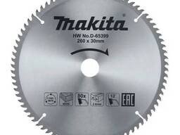 Диск по дереву 260х30х2,6 мм 80T Makita D-65399