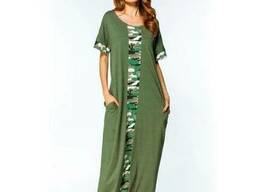 Длинное платье милитари