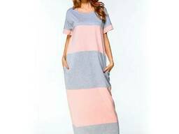 Длинное свободное платье пастельных тонов