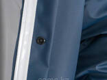 Дождевик двухслойный «Extreme» синий+серебро ПВХ на молнии (с резинками на рукавах и). .. - фото 2