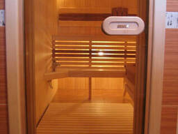 Дверь для сауны Harvia STG 8х21 (Короб-сосна, Стекло-бронза, Ручка-защёлка)