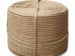 Джутовый канат Диам: 3-150 мм, Дл: 10-1750 м, Цвет: зеленый; красный; синий в Актобе