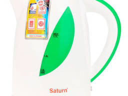 Электрический чайник Saturn ST-EK8436 белый с зеленым
