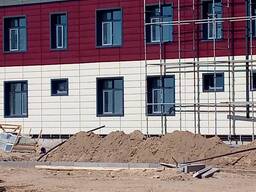 Фасадные панели (линеарная, сэндвич, сайдинг, металлокассета, алюкобонд)