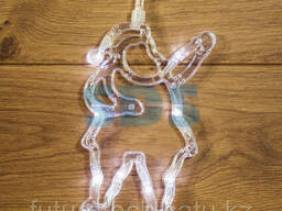 Фигура светодиодная "Санта Клаус" на присоске с подвесом. ..